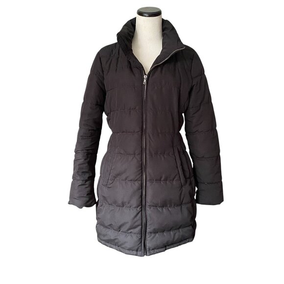 Old Navy - Long Puffer Jacket Frost-Free Black Jack - Size Small - Picture 1 of 6